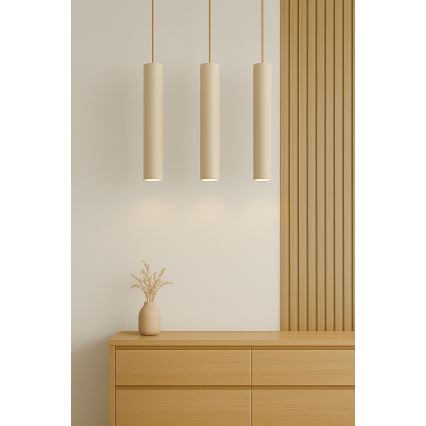 Brilagi - Lustr na lanku TUBE 3xGU10/15W/230V béžová/zlatá