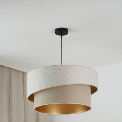 Brilagi - Lustr na lanku VEGAS SHINE 1xE27/15W/230V pr. 50 cm krémová/béžová