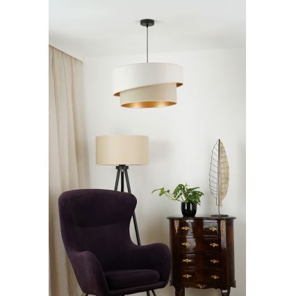 Brilagi - Lustr na lanku VEGAS SHINE 1xE27/15W/230V pr. 50 cm krémová/béžová