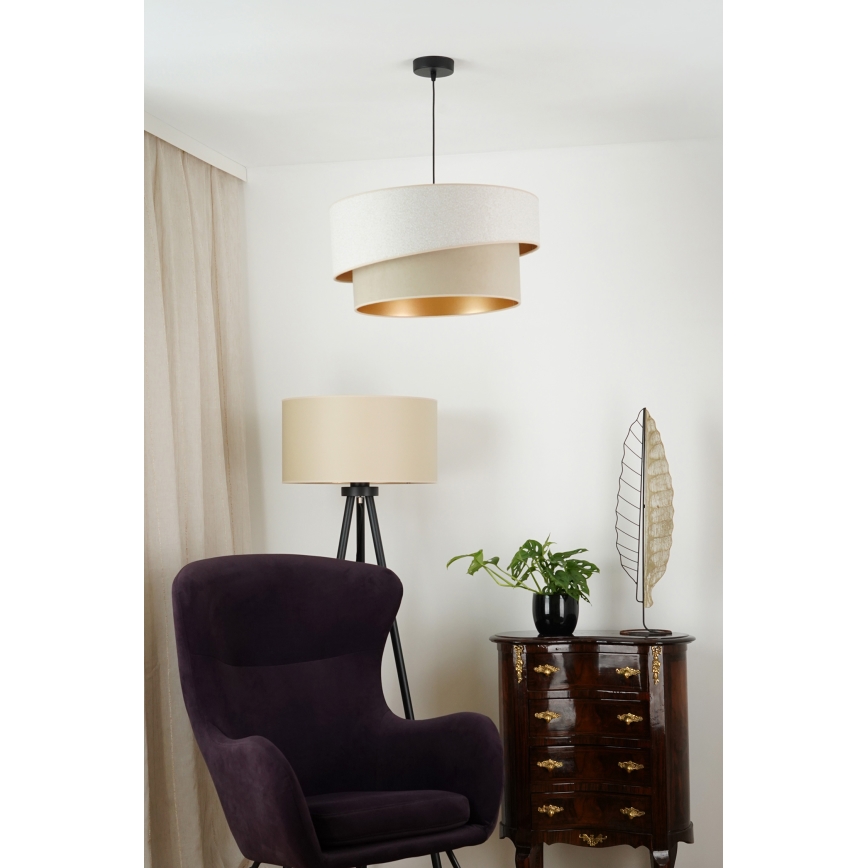 Brilagi - Lustr na lanku VEGAS SHINE 1xE27/15W/230V pr. 50 cm krémová/béžová