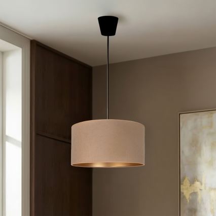 Brilagi - Lustr na lanku VELVET 1xE27/60W/230V pr. 40 cm béžová/zlatá
