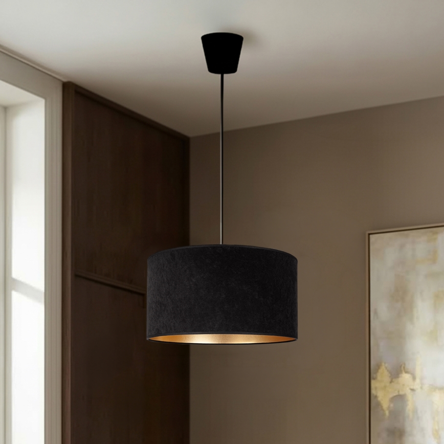 Brilagi - Lustr na lanku VELVET 1xE27/60W/230V pr. 40 cm černá/zlatá