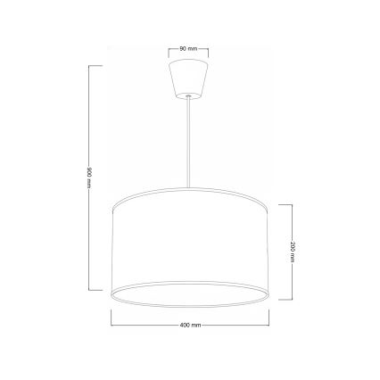Brilagi - Lustr na lanku VELVET 1xE27/60W/230V pr. 40 cm černá/zlatá