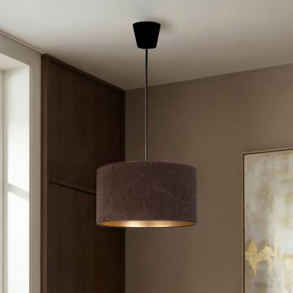 Brilagi - Lustr na lanku VELVET 1xE27/60W/230V pr. 40 cm hnědá/zlatá