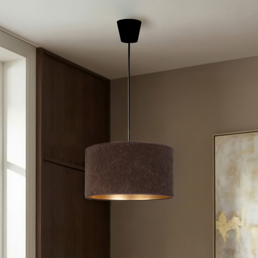 Brilagi - Lustr na lanku VELVET 1xE27/60W/230V pr. 40 cm hnědá/zlatá