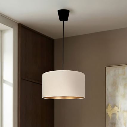 Brilagi - Lustr na lanku VELVET 1xE27/60W/230V pr. 40 cm krémová/zlatá
