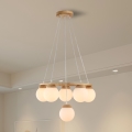 Brilagi - Lustr na lanku VISBY WOOD 6xE27/60W/230V pr. 58 cm dřevo