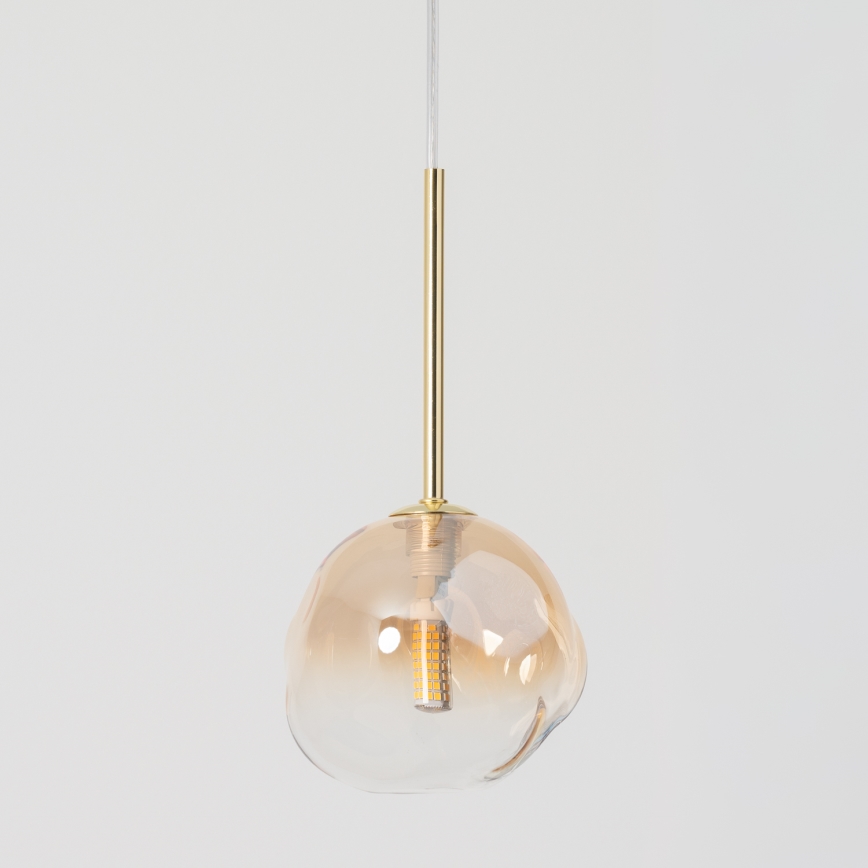 BRILAGI - Lustr na lanku VULCANO 1xG9/8W/230V pr. 15 cm zlatá/kouřová béžová