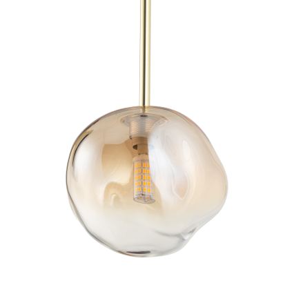 Brilagi - Lustr na lanku VULCANO 1xG9/8W/230V zlatá/kouřová béžová