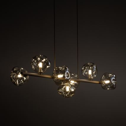 Brilagi - Lustr na lanku VULCANO 7xG9/8W/230V béžová/kouřová béžová