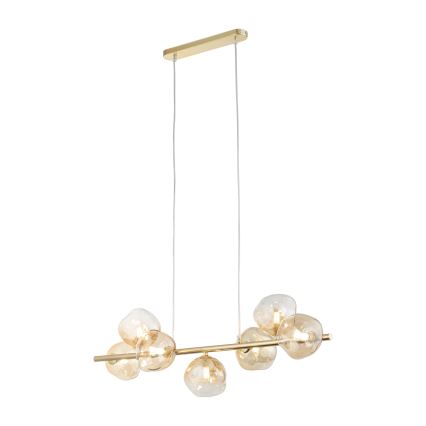 Brilagi - Lustr na lanku VULCANO 7xG9/8W/230V zlatá/kouřová béžová