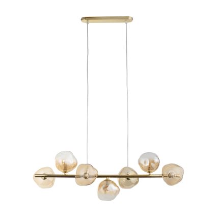 Brilagi - Lustr na lanku VULCANO 7xG9/8W/230V zlatá/kouřová béžová