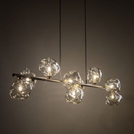 Brilagi - Lustr na lanku VULCANO 9xG9/8W/230V hnědá/kouřová béžová