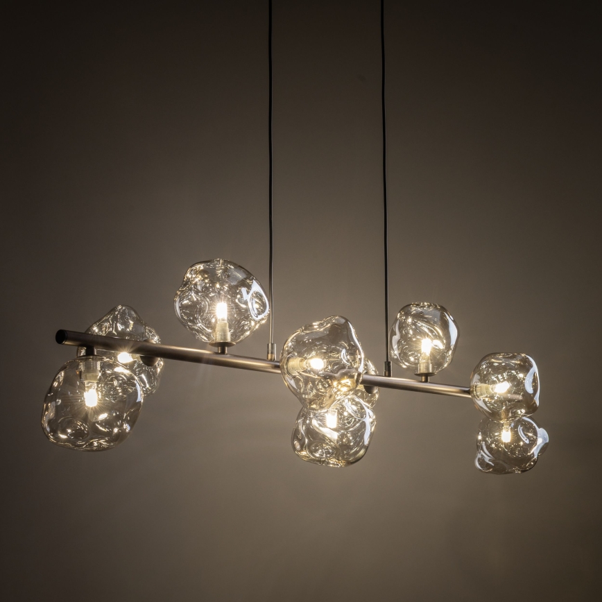 Brilagi - Lustr na lanku VULCANO 9xG9/8W/230V hnědá/kouřová béžová