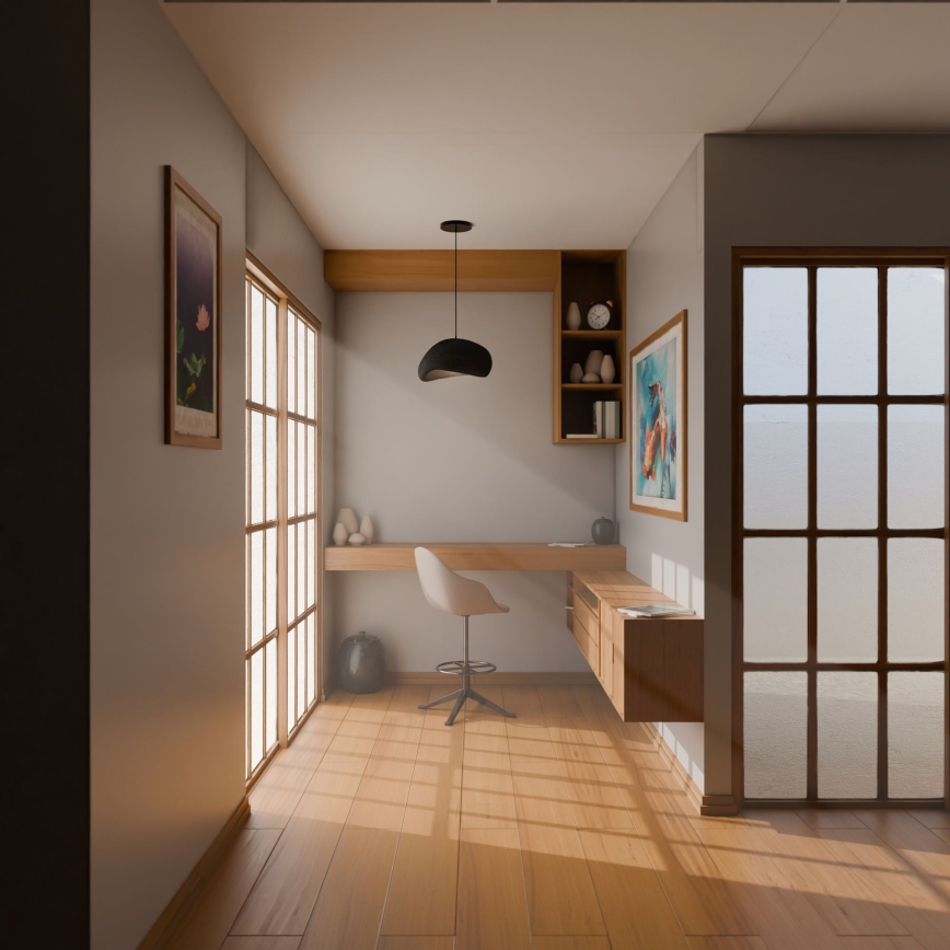 Brilagi - Lustr na lanku WABI SABI 1xE27/40W/230V černá