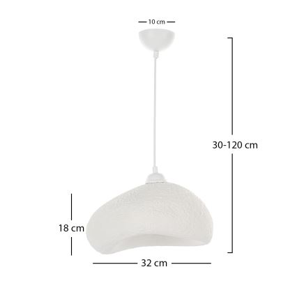 Brilagi - Lustr na lanku WABI SABI 1xE27/40W/230V pr. 32 cm bílá