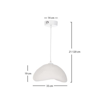 Brilagi - Lustr na lanku WABI SABI 1xE27/40W/230V pr. 33 cm bílá