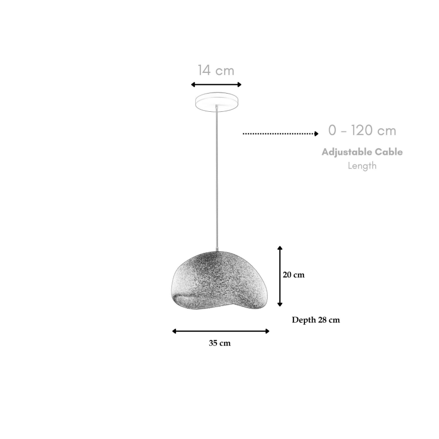 Brilagi - Lustr na lanku WABI SABI 1xE27/40W/230V pr. 35 cm bílá