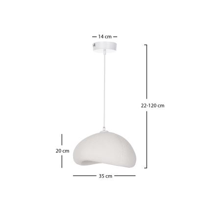 Brilagi - Lustr na lanku WABI SABI 1xE27/40W/230V pr. 35 cm bílá