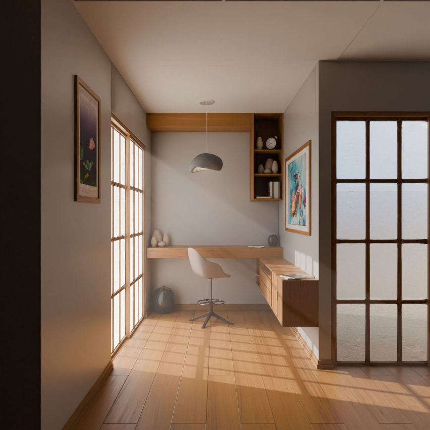 Brilagi - Lustr na lanku WABI SABI 1xE27/40W/230V pr. 35 cm šedá