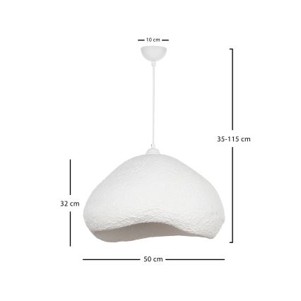 Brilagi - Lustr na lanku WABI SABI 1xE27/40W/230V pr. 50 cm bílá