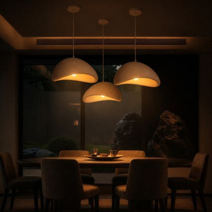 BRILAGI - Lustr na lanku WABI SABI 1xE27/60W/230V pr. 40 cm bílá