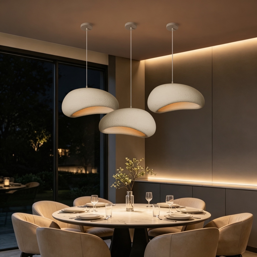 BRILAGI - Lustr na lanku WABI SABI 1xE27/60W/230V pr. 50 cm bílá