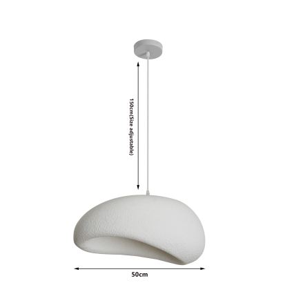 BRILAGI - Lustr na lanku WABI SABI 1xE27/60W/230V pr. 50 cm bílá