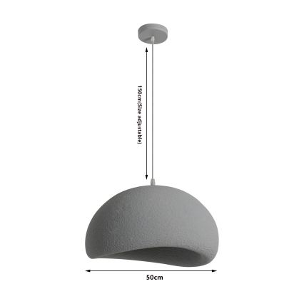 BRILAGI - Lustr na lanku WABI SABI 1xE27/60W/230V pr. 50 cm šedá