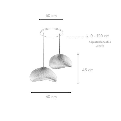 Brilagi - Lustr na lanku WABI SABI 2xE27/40W/230V bílá