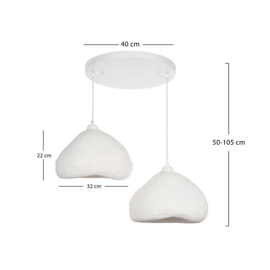 Brilagi - Lustr na lanku WABI SABI 2xE27/40W/230V pr. 45 cm bílá