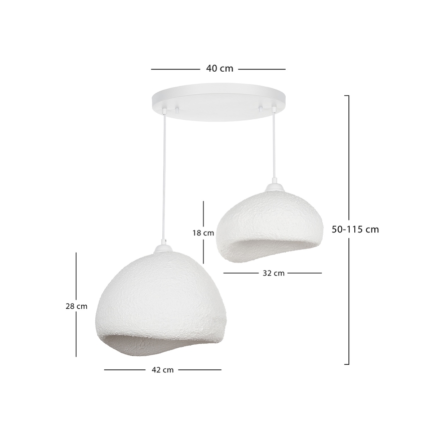 Brilagi - Lustr na lanku WABI SABI 2xE27/40W/230V pr. 70 cm bílá