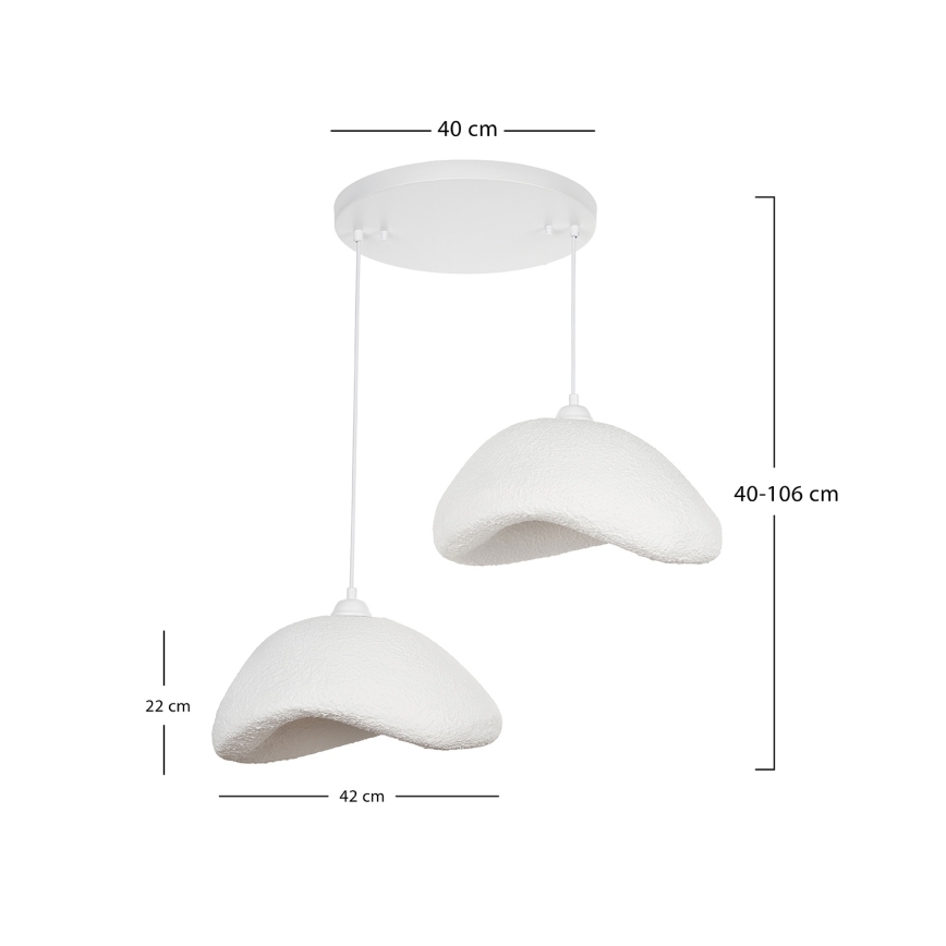 Brilagi - Lustr na lanku WABI SABI 2xE27/40W/230V pr. 74 cm bílá