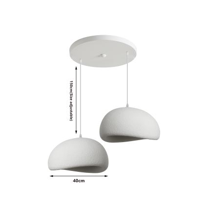 BRILAGI - Lustr na lanku WABI SABI 2xE27/60W/230V bílá