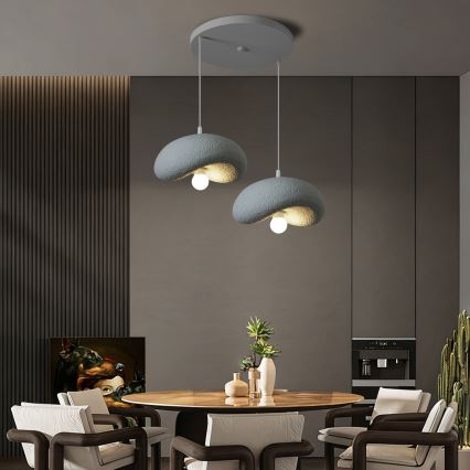 BRILAGI - Lustr na lanku WABI SABI 2xE27/60W/230V šedá
