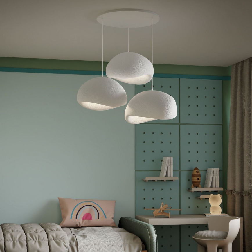 Brilagi - Lustr na lanku WABI SABI 3xE27/40W/230V bílá