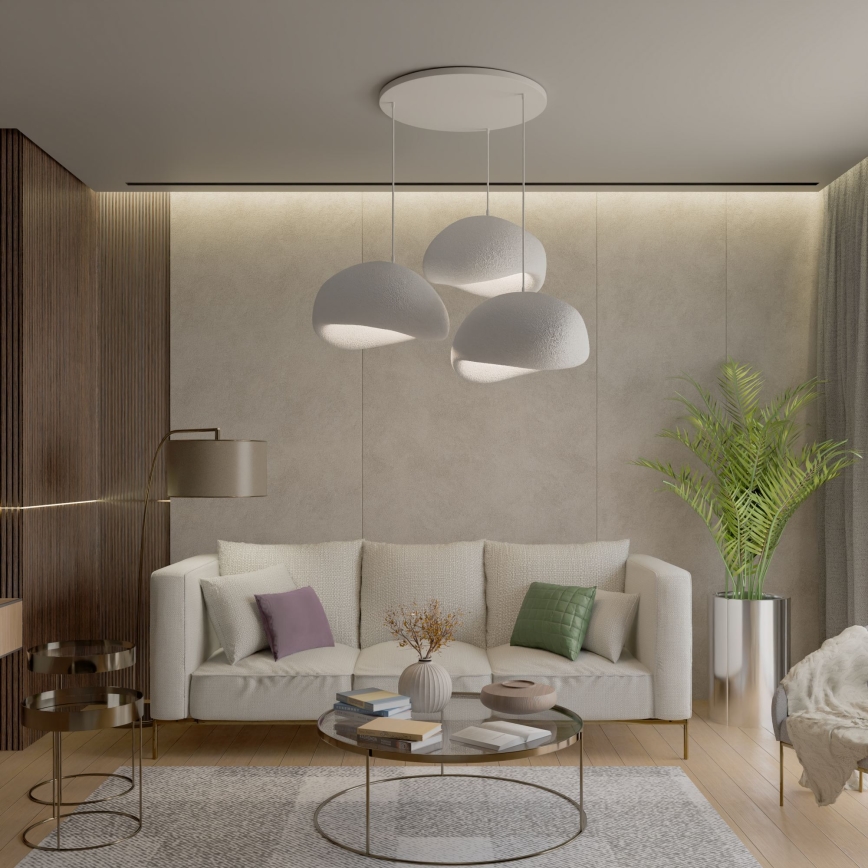 Brilagi - Lustr na lanku WABI SABI 3xE27/40W/230V bílá