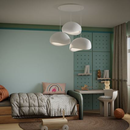 Brilagi - Lustr na lanku WABI SABI 3xE27/40W/230V bílá