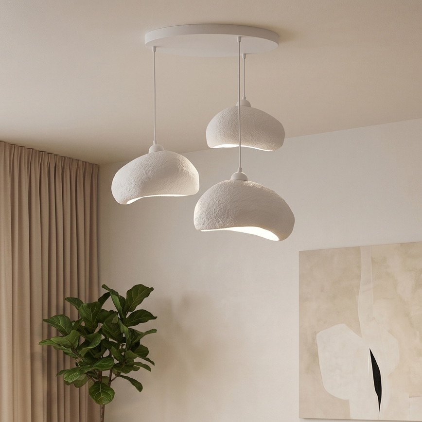 Brilagi - Lustr na lanku WABI SABI 3xE27/40W/230V pr. 60 cm bílá