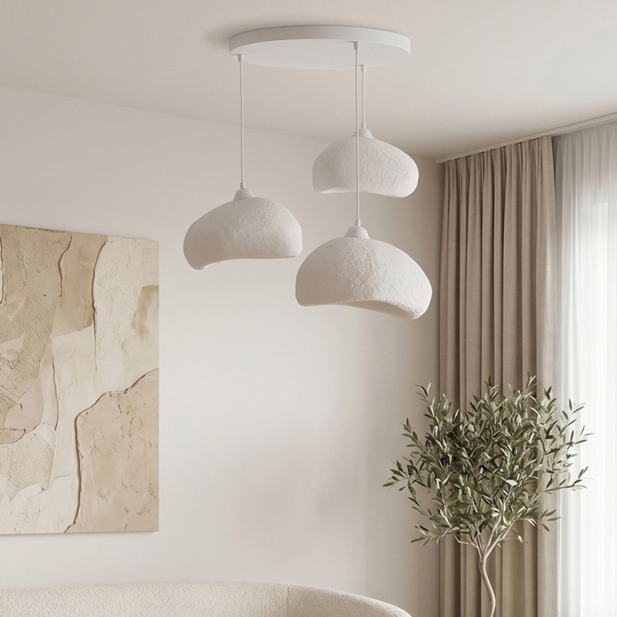 Brilagi - Lustr na lanku WABI SABI 3xE27/40W/230V pr. 60 cm bílá