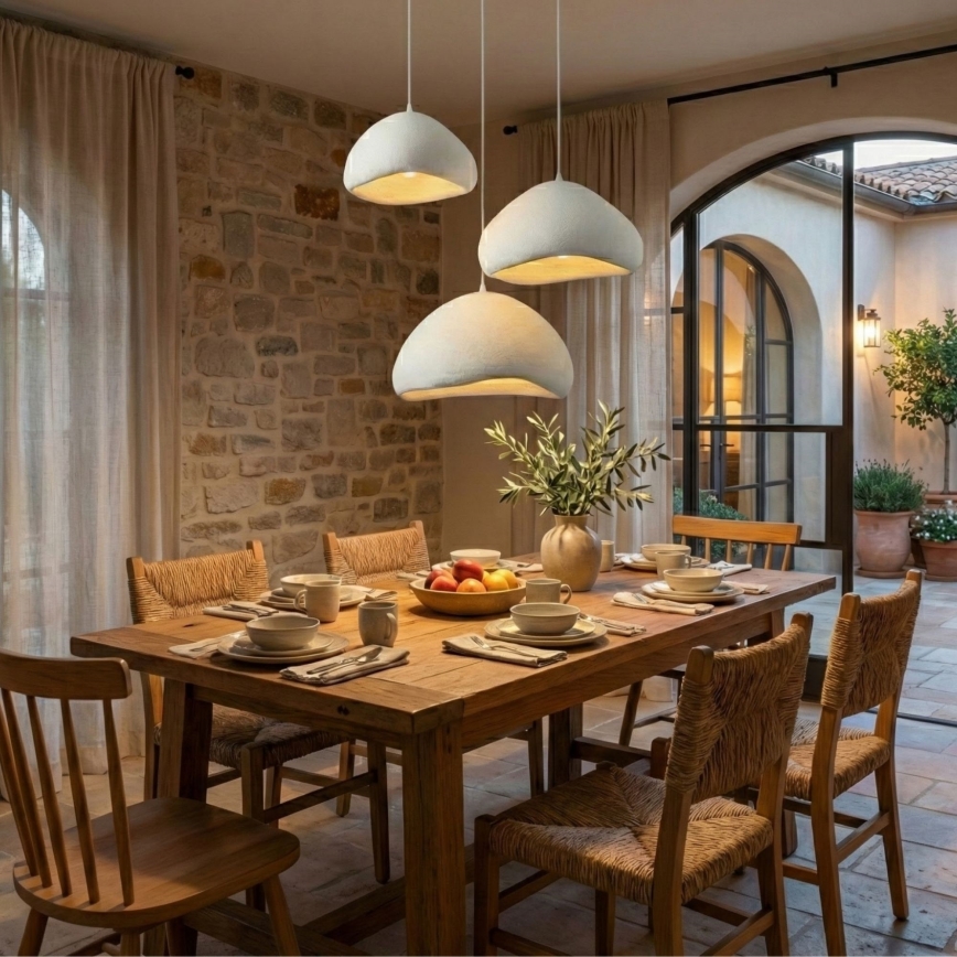 Brilagi - Lustr na lanku WABI SABI 3xE27/40W/230V pr. 82 cm bílá