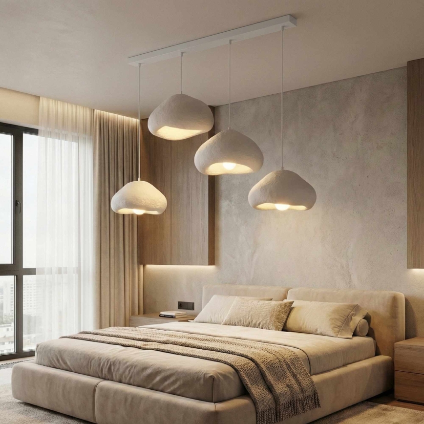 Brilagi - Lustr na lanku WABI SABI 4xE27/40W/230V bílá