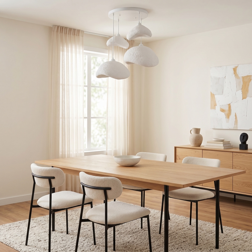 Brilagi - Lustr na lanku WABI SABI 4xE27/40W/230V pr. 90 cm bílá