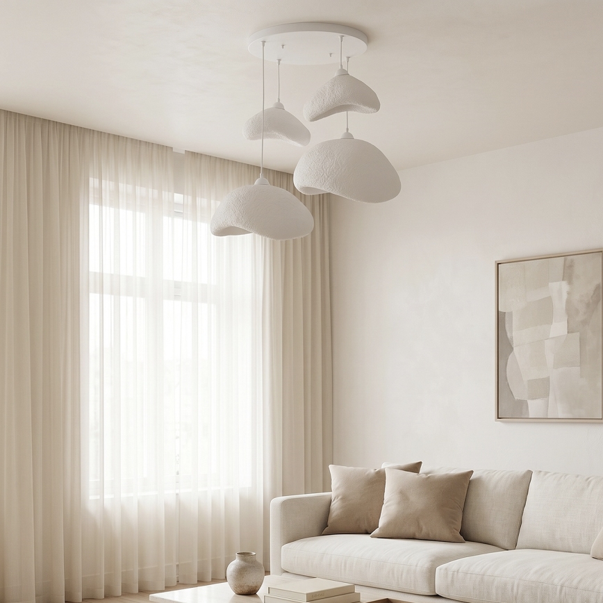 Brilagi - Lustr na lanku WABI SABI 4xE27/40W/230V pr. 90 cm bílá