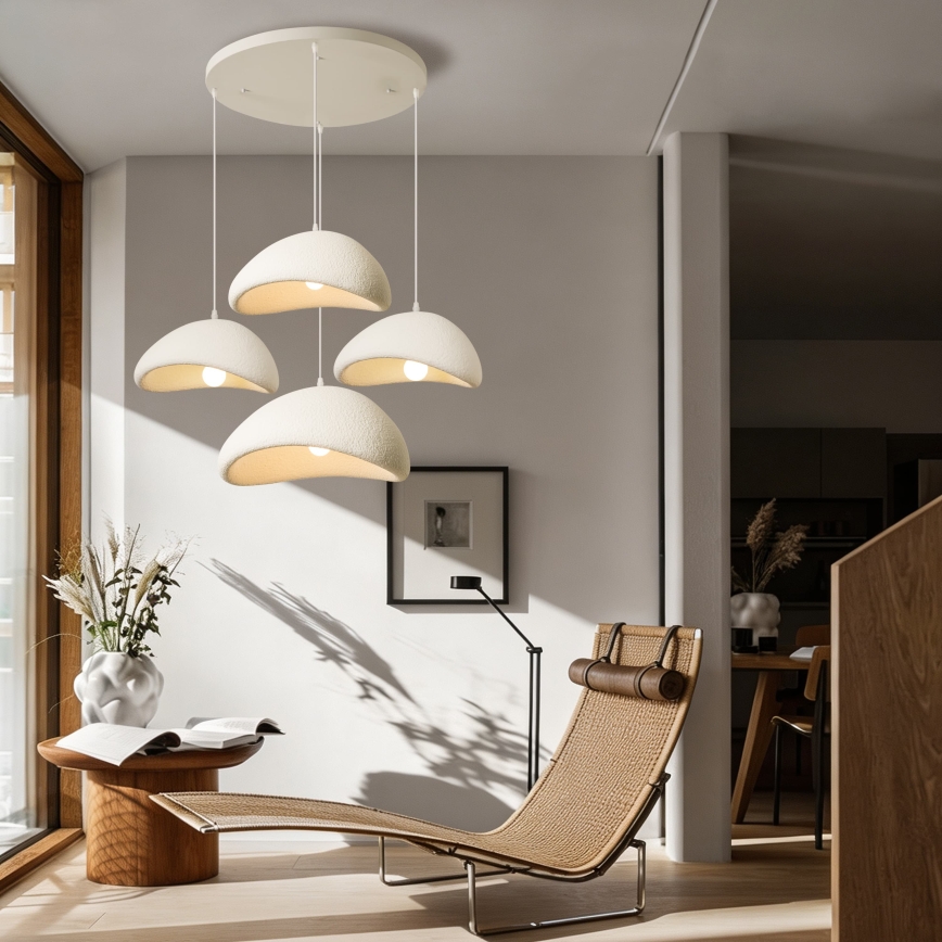 BRILAGI - Lustr na lanku WABI SABI 4xE27/60W/230V bílá