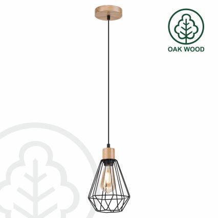 Brilagi - Lustr na lanku WOODY BASKET 1xE27/60W/230V dub