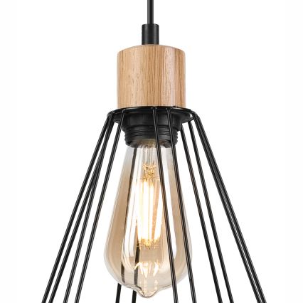 Brilagi - Lustr na lanku WOODY BASKET 1xE27/60W/230V dub