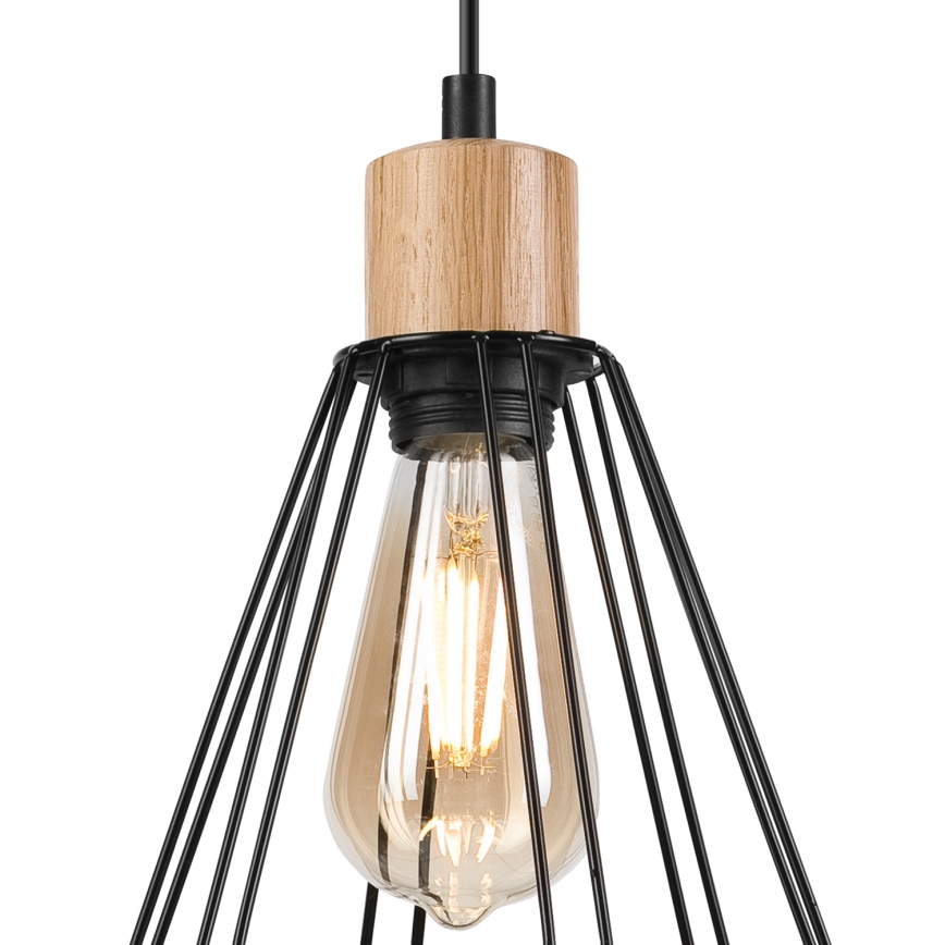 Brilagi - Lustr na lanku WOODY BASKET 1xE27/60W/230V dub