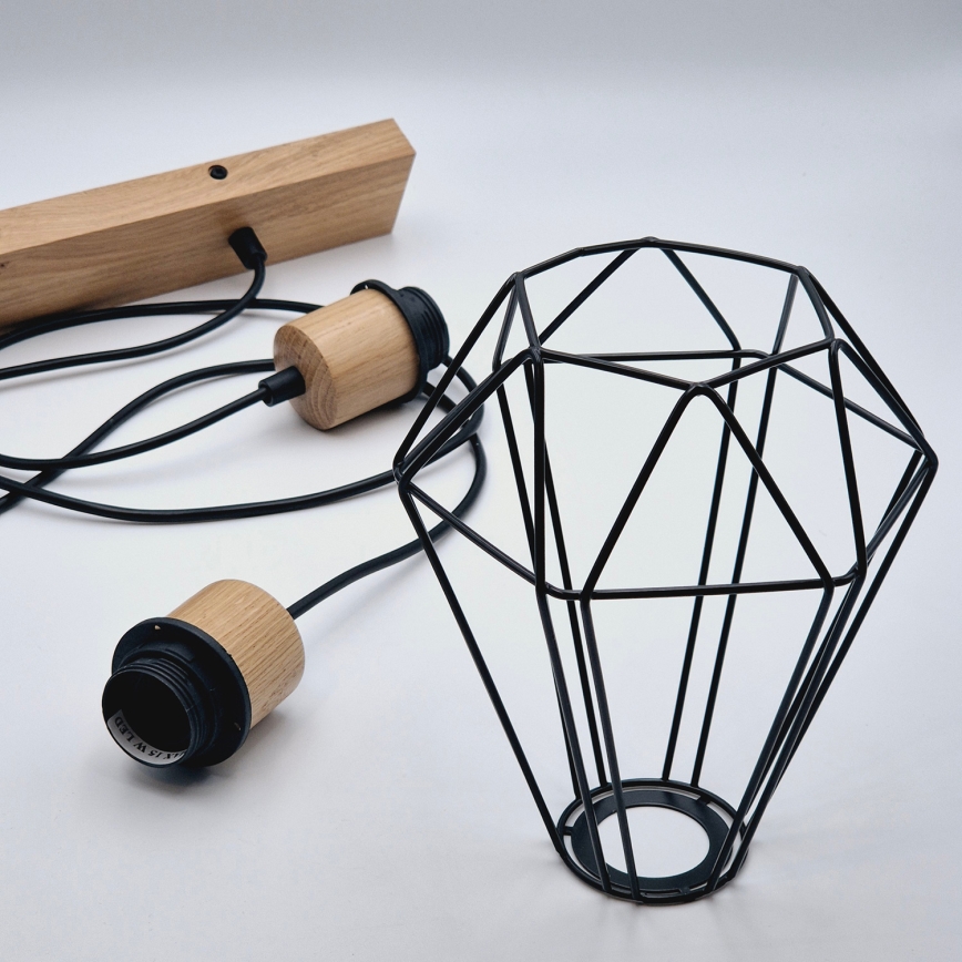 Brilagi - Lustr na lanku WOODY BASKET 2xE27/60W/230V dub