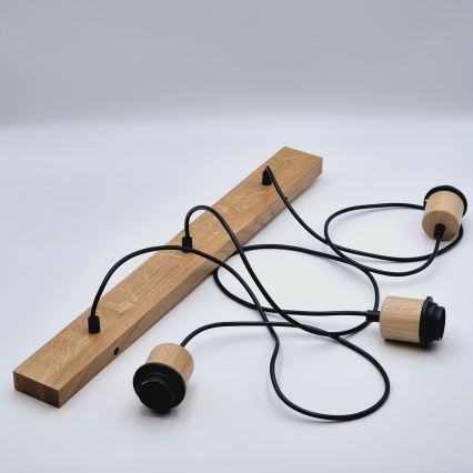 Brilagi - Lustr na lanku WOODY BASKET 3xE27/60W/230V dub